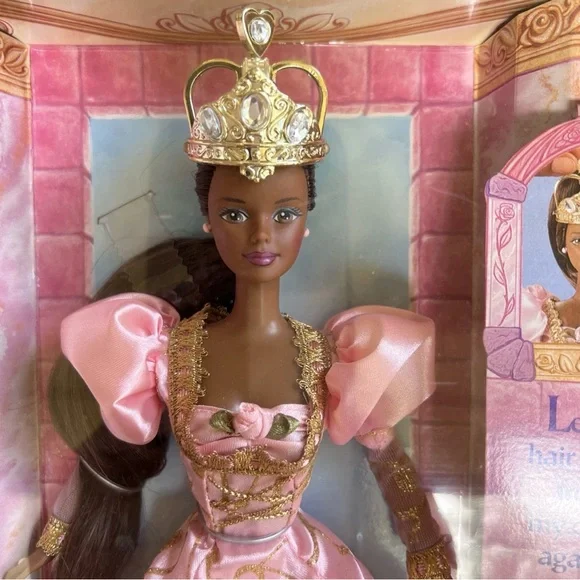 Mattel 1997 Rapunzel Barbie #18164 NRFB Long Hair Crown - Picture 5 of 12